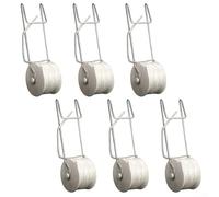 Gancho de rodillo de enrejado de tomate de hierro con cordel de nailon de 50 pies, ganchos de soporte ajustables para bajar e inclinar vides, sistema de entrenamiento de plantas resistente a la