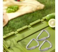 Gancho de seguridad de bloqueo con escalada Mbs acero espeleología trabajo 12kn-60kn altura - 6mm/8mm/10mm plata inoxidable en mosquetón para triángulo (paquete de 3)