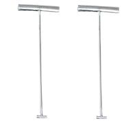 Gancho De Tapa De Alcantarilla, Juego de 2 herramientas de elevación de gancho for rejilla de drenaje de alcantarillas, elevadores de cubierta de alcantarillado de acero inoxidable plateado(60cm (23 5