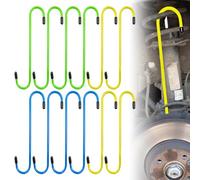 Gancho Del Cilindro De Freno,12 Piezas Gancho Para Pinza De Freno Con Punta De Goma,Ganchos Para Pinzas De Freno,Ganchos De Suspensión De Pinza De Freno Para Frenos,Ejes Suspendidos,Frenos De Disco