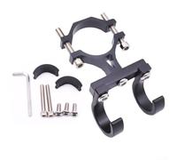 Gancho delantero para motocicleta con agarre ajustable para manillares de 2,1 a 3,6 cm de diámetro con goma que no daña y arandela antideslizante (negro)