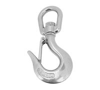 Gancho deslizante de horquilla de 1,3 pulgadas, gancho giratorio de acero inoxidable para cadena de izado, gancho de seguridad giratorio de 360 grados con capacidad de carga de