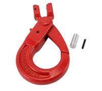 Gancho deslizante de horquilla G80, ganchos de cadena de alta resistencia, gancho de seguridad forjado para remolque con capacidad límite de carga de trabajo de 4400 libras para