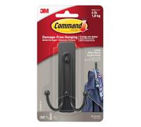 Gancho doble Command 17036BUKN, grande, negro mate