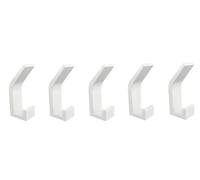 Gancho doble for toalla, gancho for ropa de baño, color blanco y negro, for dormitorio, bata, abrigo, accesorios de cocina y sala de estar (Color : White 5 PCS)