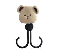 Gancho doble para cochecitos de bebé, diseño de animales de dibujos animados, para bolsa de pañales, bolsa de compras, gancho para motocicleta