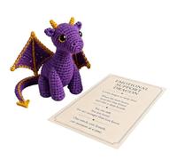 Gancho Dragón, Knitted Dragon Doll, Pocket Positive Animal Toy Present