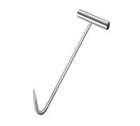 Gancho elevador de tapa de alcantarilla - Gancho de tracción en forma de T para levantar puertas de alcantarilla y puertas de persianas, herramienta resistente para un fácil acceso y seguridad