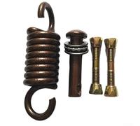 Gancho giratorio de alta resistencia para colgar silla de huevo, capacidad de 250 kg, hebilla de metal, accesorio con rodamientos - marrón/blanco (marrón)