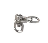 Gancho giratorio de doble extremo de acero inoxidable 304 M3-M8 plateado for cable de acero(M8)