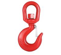 Gancho giratorio de elevación de 3 toneladas, gancho giratorio de grúa con pestillo de seguridad, gancho de aparejo de acero de aleación G80 for elevación, gancho de ojo giratorio, 1 Uds.