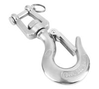 Gancho giratorio de elevación de horquilla de acero inoxidable 304 con accesorio de aparejo de pestillo, capacidad de carga de 650 kg/1000 kg (650 kg)