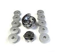 Gancho giratorio + estuche de bobina+10 bobinas para Singer 20U Zig Zag costura #541674 410019