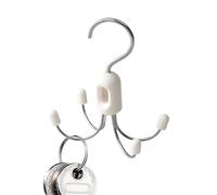 Gancho Giratorio Multifuncional - Colgador de Bolsos y Bufandas Sin Taladro | Percha de 6 & 4 Puntas Giratoria 360° | Organizador de Armario para Ropa Interior y Accesorios, Ahorro de Espacio, PP