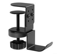 Gancho giratorio para mochila, clip de escritorio sin taladro de 360 grados con ajuste de 3 velocidades, colgador de acero al carbono resistente para escritorio de oficina de estudiantes de hasta 6,8