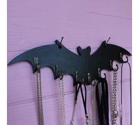 Gancho gótico de pared - Gancho rústico para abrigos de murciélagos | Pared decorativa de madera Ho.ok, abrigo de murciélago vintage H.OOK, gancho creativo sobre la puerta para baño, pasillo, cocina