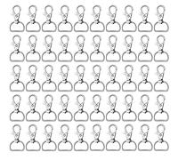 Gancho Llavero Metalico, 50 Pcs Cierres Giratorios, Ganchos Giratorios para Bolsos, Ganchos Llaveros Manualidades, Llavero de Mosquetón Giratorio, para Manualidades DIY, Mochila, Joyería Fabricación