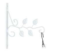Relaxdays Gancho macetas pared blanco diseño hojas blanco