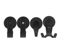 Gancho magnético resistente para corona, ganchos de puerta de acero inoxidable, soporte magnético fuerte para guirnalda, organizador de pared sin pegamento para cocina, baño, jardín, negro, 2 Pa(C)