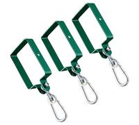 Gancho oscilante resistente, soportes de montaje de extensión de metal fuerte, abrazaderas cuadradas con mosquetón giratorio, accesorios giratorios