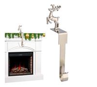 Gancho Para Calcetines Navideños - Colgador Metálico Para Calcetines De Chimenea Con Colgante De Copo De Nieve | Gancho De Repisa Resistente Al Óxido Paraa Colgar Medias, Bolsos, Decoraciones, Mesas Y