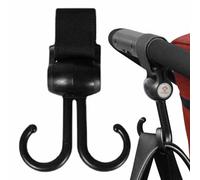 Gancho Para Cochecito,Colgador Giratorio 360 Grados Resistente,Con Correas, Clips Y Ganchos Para Cochecito - Para Viaje, Bolsas De Pañales, Carteras, Mochilas Y Silla De Ruedas