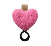 Gancho para cochecito de bebé con forma de corazón, estante para saco colgante, babero, organizador para niños, producto esencial para bebé, gancho para cochecito de bebé, con corazón de peluche