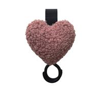 Gancho para cochecito de bebé con forma de corazón, estante para saco colgante, babero, organizador para niños, producto esencial para bebé, gancho para cochecito de bebé, con corazón de peluche