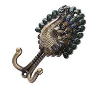 Gancho para Colgar Doble de Metal Peacocks Que Ofrece funcionalidad alzapaños para Cortinas, Ganchos de retención o Perchas para Abrigos y Toallas Gancho para Colgar Doble de Metal Peacocks