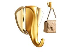 Gancho para colgar ropa | Cabeza de elefante de oro colgador para organización, ganchos decorativos animales en forma de jilguero de pared, para ducha, cocina, armario, entrada, casa, habitación