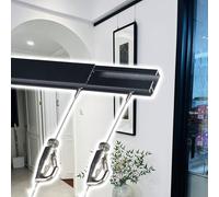 Gancho para cuadros de galería de arte Para exposiciones, bibliotecas y pasillos Rieles para galerías Para cuadros grandes Para pared(2.6m/8.5ft Track,2.5m/8.2ft Wire)