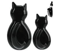 Gancho para gato - Sin gancho de pared perforadora, dulce gancho adhesivo para gatos | Estilo japonés Punch Sticky Gancho Transparente Fuerte Traaceless Ganchos Capas Accesorios para Baño, Cocina y