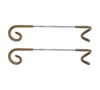 Gancho para Linterna de Camping, Gancho Doble con Forma de S, Acero Inoxidable y Cubierta Antideslizante, Color Verde OD, 2 Piezas - Multifuncional, Alta Resistencia y Fácil Uso (Arena)