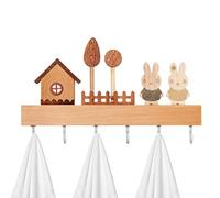 Gancho Para Llaves De Madera Para Pared, Madera Rústica Duradera, Ganchos Para Toallas, Soporte Para Perchas De Ropa | Percheros Para Decoración De Pared Para Vestíbulo, Dormitorio, Cocina, Baño, Aseo