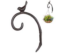 Gancho para Macetas de Hierro, Colgador Decorativo de Pared | Color Café, Soporte Estable Tornillos Incluidos, Estilo Rústico Clásico para Patio y Jardín