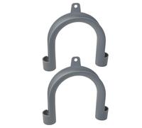 Gancho para manguera de en forma U: gancho U flexible, soporte duradero y resistente, diseño compacto | Gestión eficiente mangueras, accesorio gris, organizador habitaciones, solución almacen