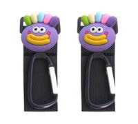Gancho para manubrio, 2 clips para cochecito, correas de cochecito, bloqueo resistente, accesorios prácticos para silla de ruedas, carrito de compras, soporte de correa versátil para bolsas