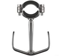 Gancho para motocicleta con rotación de 360 grados y hebilla de rebote segura, colgador frontal para bicicletas eléctricas y coches, plateado, soporta hasta 20 kg, 9,5 x 6,2 x 1,4 cm (gancho 676)