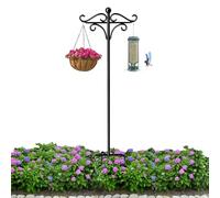 Gancho para pastores en para pájaros - Gancho de jardín ajustable para cargas pesadas para comederos colgantes | De metal antioxidante, perfecto para la observación de aves, decoración