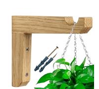 Gancho para plantas de pared - Soporte para colgar plantas de madera en forma de L para maceteros y linternas | Gancho de madera montado en la pared de 15x15cm para macetas de flores de interior y ext