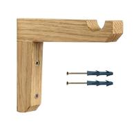 Gancho para plantas en forma de L, soporte de pared de madera natural, soporte decorativo para colgar, madera moderna, gancho para macetas que ahorra espacio, soporte interior exterior de larga
