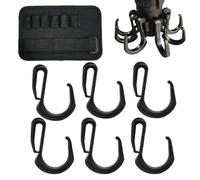 Gancho para sombrilla de playa para colgar, 6 dientes, gancho para paraguas para colgar toallas, sombreros, ropa, cámara, gafas de sol, bolsos, adecuado para playa, viajes de camping