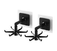 Gancho plegable giratorio 360,Ganchos plegables para pared - Ganchos de cocina giratorios de 360 grados 2x,Estante para utensilios con 6 garras, gancho de cocina para montaje en pared, organizador d
