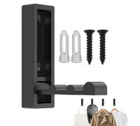 Gancho plegable, tornillos -Wall Valet -Rack con sujetadores, percha giratoria, carga de 55 libras, soporte de succión exterior eficiente, clase de organizador de almacenamiento pesado, retráctil