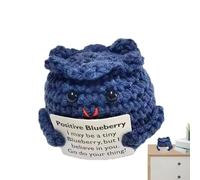 Gancho Positivo - Peluche De Soporte Emocional De Punto A Mano De Poliéster Con Textura Suave, Regalo De Confort, Diseño Lindo, Vegetales De Apoyo Emocional | Hogar, Oficina, Terapia