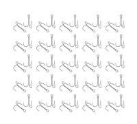 Gancho redondo de acero de alto carbono, gancho triple, gancho profesional de alambre de púas, accesorios de pesca