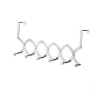 Gancho retráctil de acero inoxidable de gran capacidad de carga para tendederos de secado de ropa de radiador, ajustable para tuberías de hasta 4 5 cm de grosor (6 ganchos)