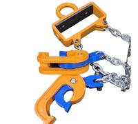 Gancho superior de grúa para carretilla elevadora, elevador de tambor de 1 tonelada, cadena de elevación de acero, 2 ganchos, elevador para remolque y manejo de seguridad, fábrica de herramientas de