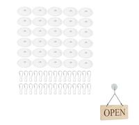 Gancho Techo Autoadhesivo Transparente, 30 Piezas Gancho Techo Sin Perforación con 30 Clips de Asta de Bandera, Impermeable, para Decoración Navideña, Globos, Hogar y Baño, Instalación Sencilla