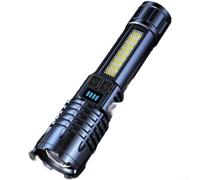 Gancho telescópico de carga USB para luces de camping, linternas y luces laterales, altura ajustable, accesorio portátil de iluminación exterior, construcción ABS, negro (cortador de 89 g)